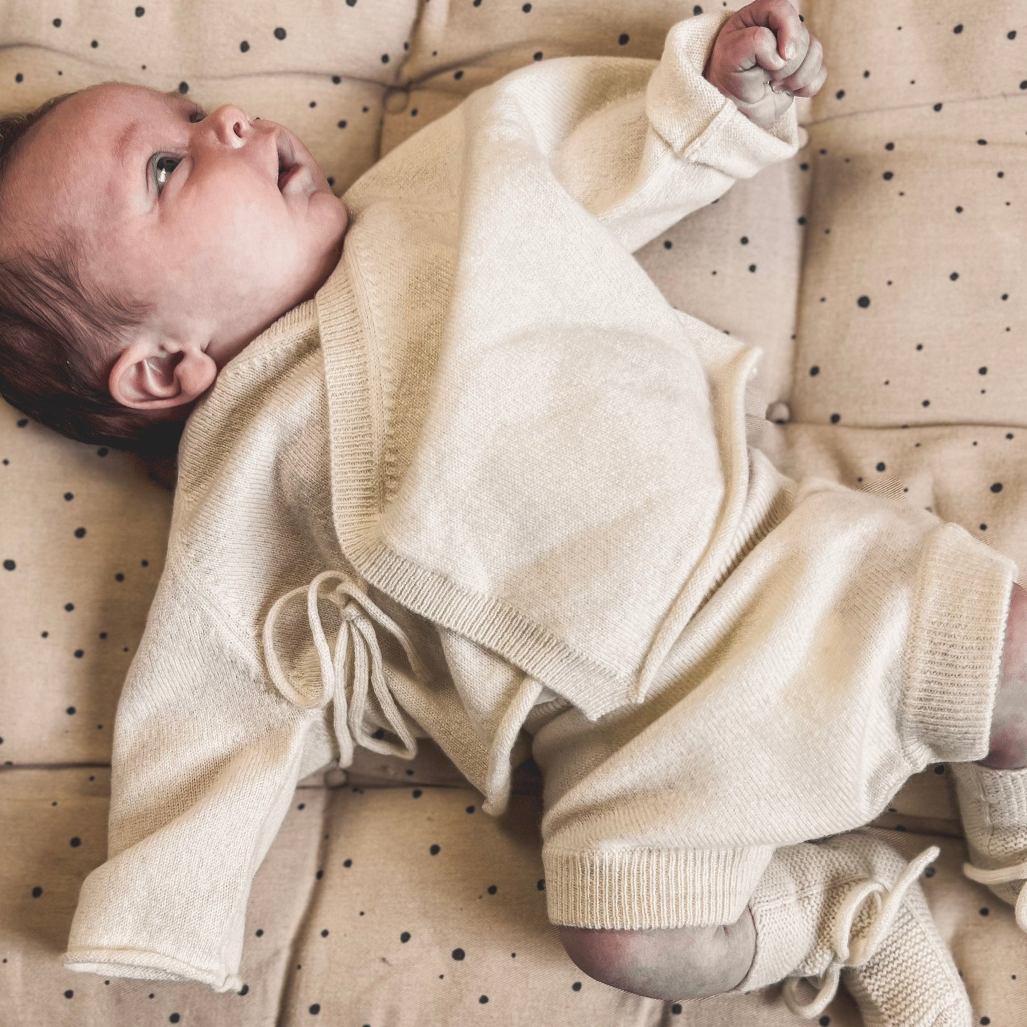 Premium Cashmere Top and Bloomer Set (Ivory)